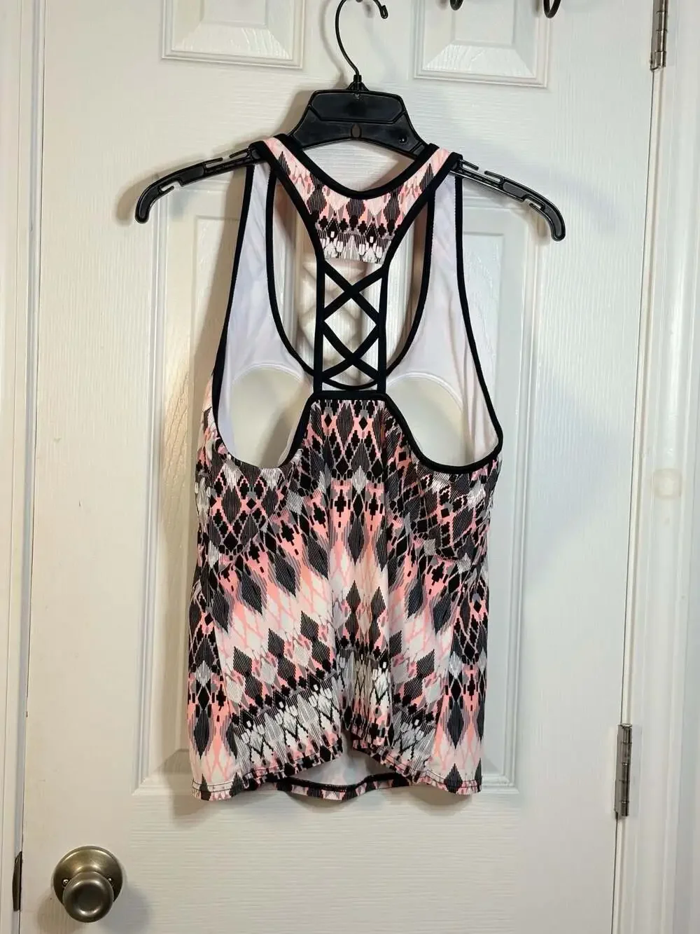 ZeroXposur Women's Geometric Print Racerback Tankini Swim Top